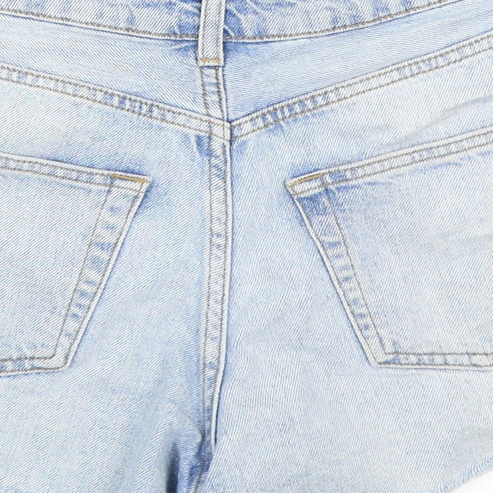 Topshop Womens Blue  Denim Mom Shorts Size 8