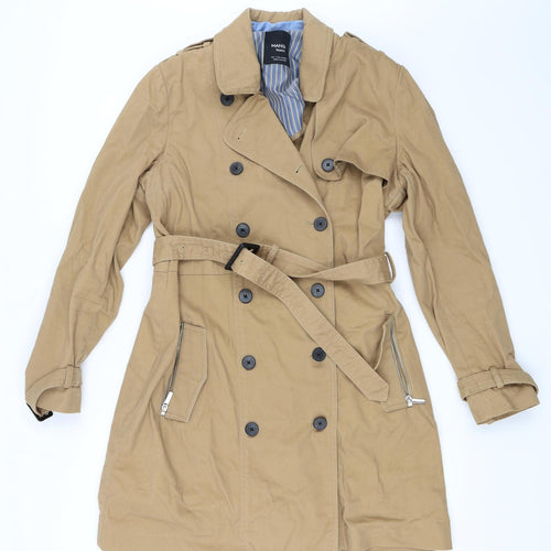 Mango Womens Beige   Trench Coat Coat Size L