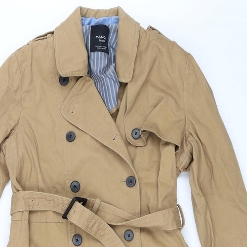 Mango Womens Beige   Trench Coat Coat Size L