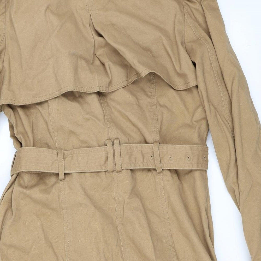 Mango Womens Beige   Trench Coat Coat Size L