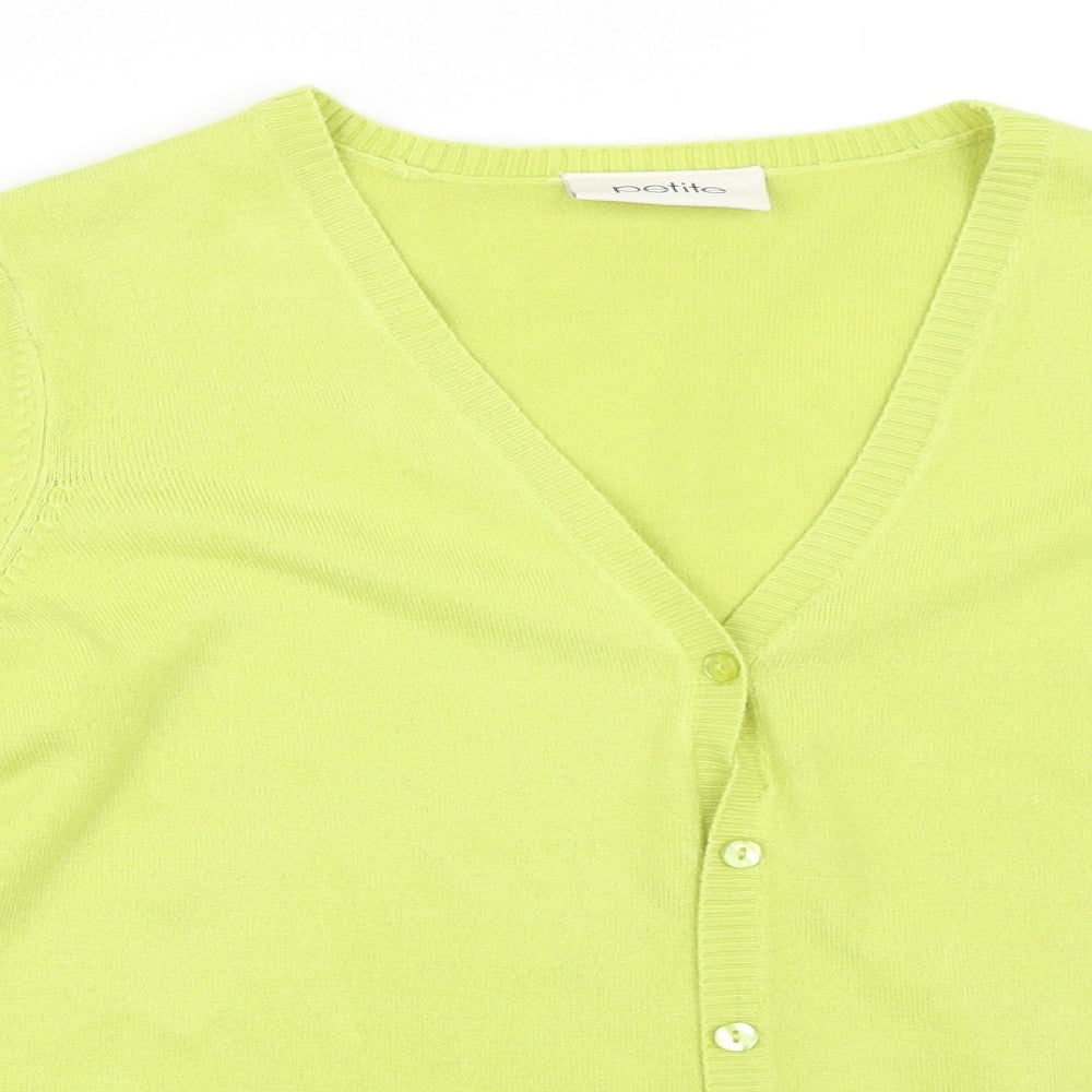 BHS Womens Green   Cardigan Jumper Size 12