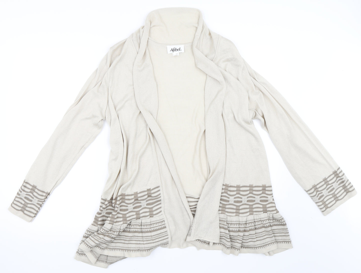 Afibel Womens Beige   Cardigan Jumper Size 16