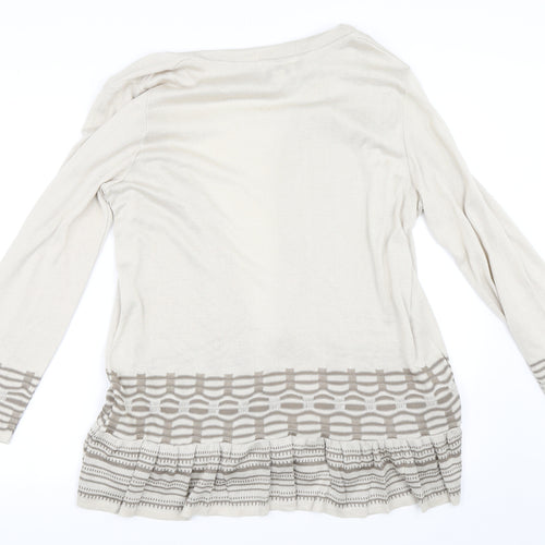 Afibel Womens Beige   Cardigan Jumper Size 16