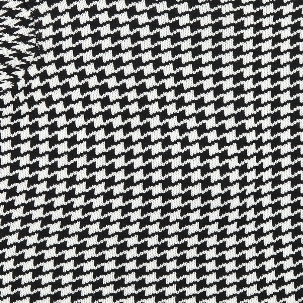 Peacocks Womens Black Houndstooth  Cardigan Jumper Size 14