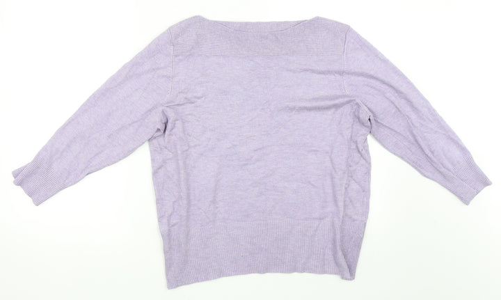 Roman Womens Purple Pullover Jumper Size 18