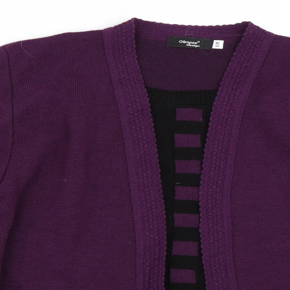 Glimpse Design Womens Purple   Cape Jumper Size M