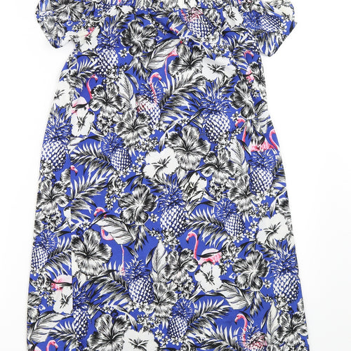 Atmosphere Womens Blue Floral  Shift  Size 4
