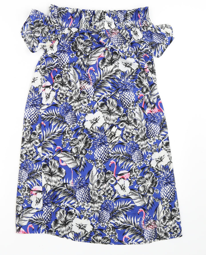 Atmosphere Womens Blue Floral  Shift  Size 4