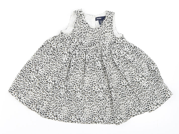 Gap Girls Beige Animal Print Skater Dress Size 3-6 Months - Leopard print