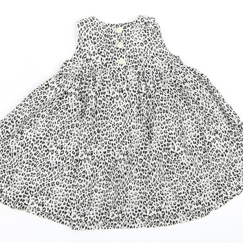 Gap Girls Beige Animal Print  Skater Dress  Size 3-6 Months  - Leopard print