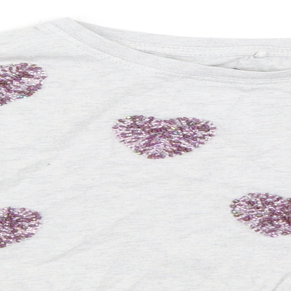 NEXT Girls Grey   Basic T-Shirt Size 4 Years