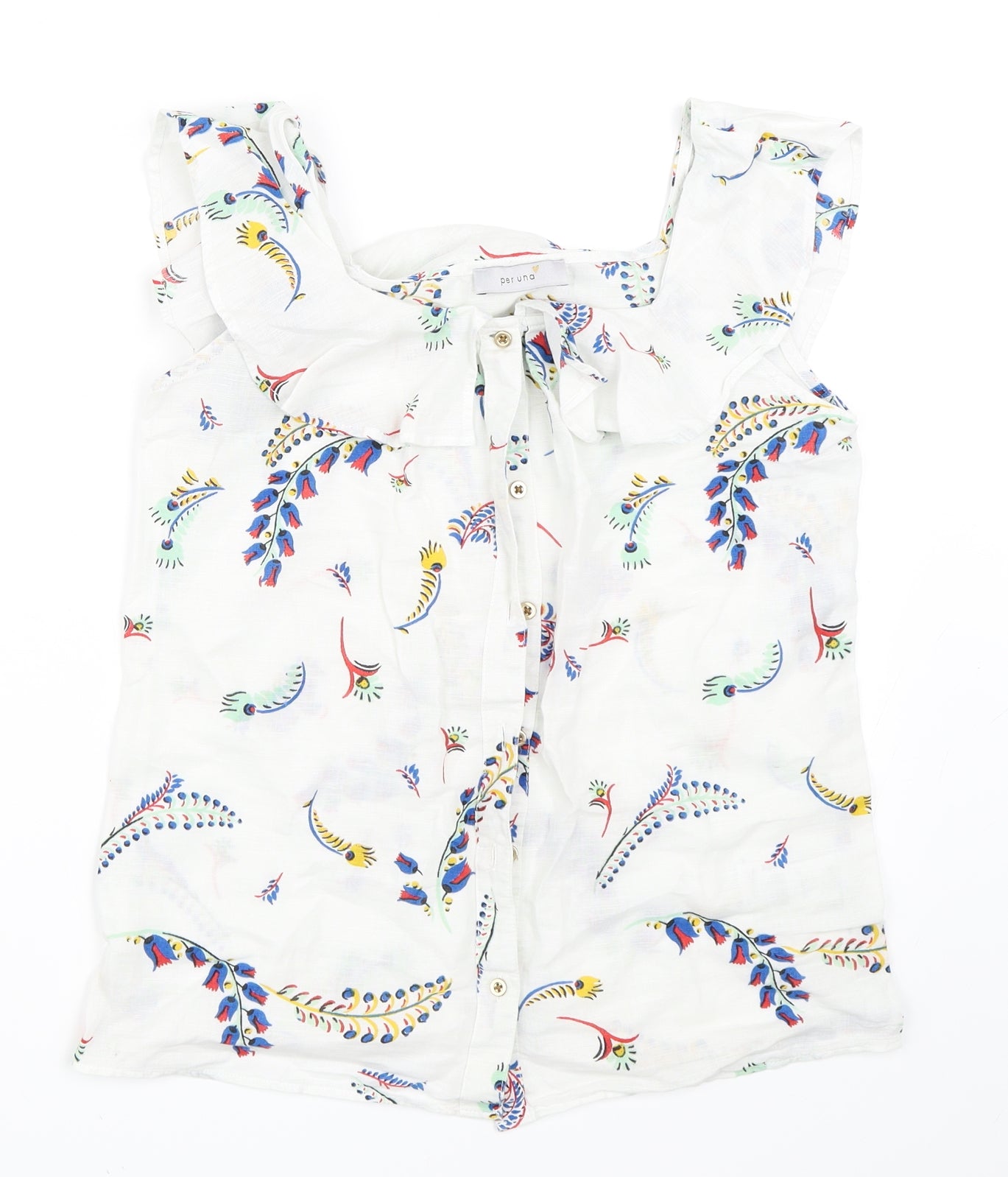 Per Una Womens White   Basic Blouse Size 8
