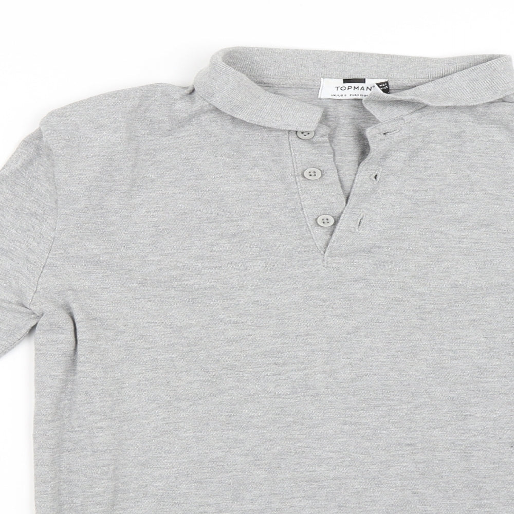 Topman Mens Grey    Polo Size S