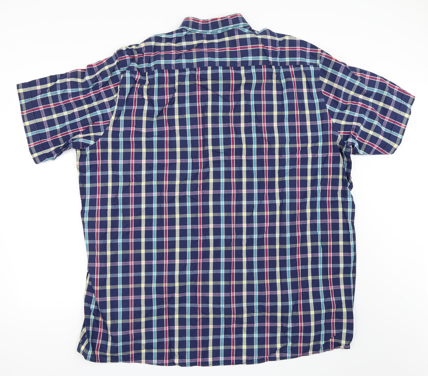 Casa Moda Mens Blue Check   Button-Up Size 3XL