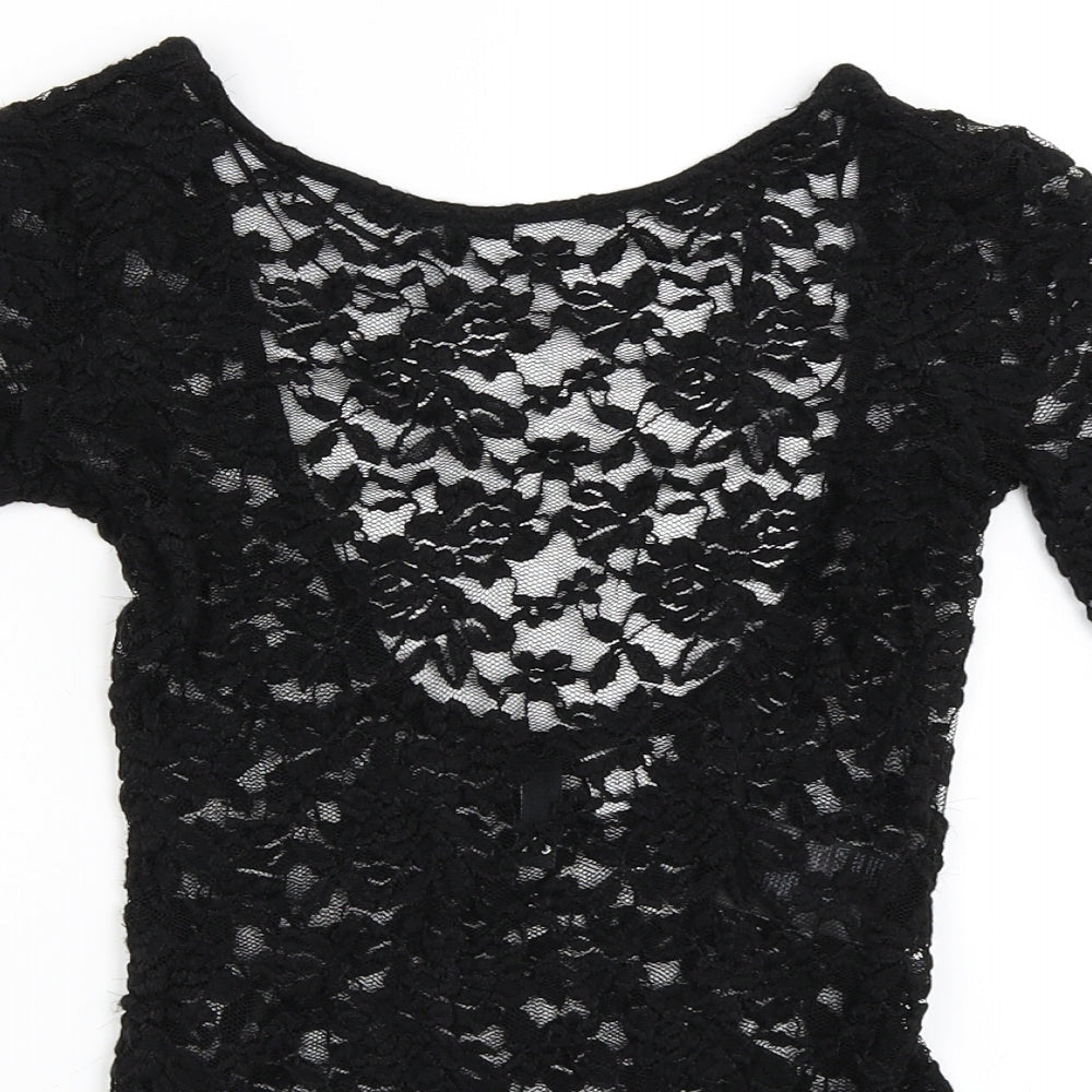 H&M Womens Black   Basic Blouse Size XS