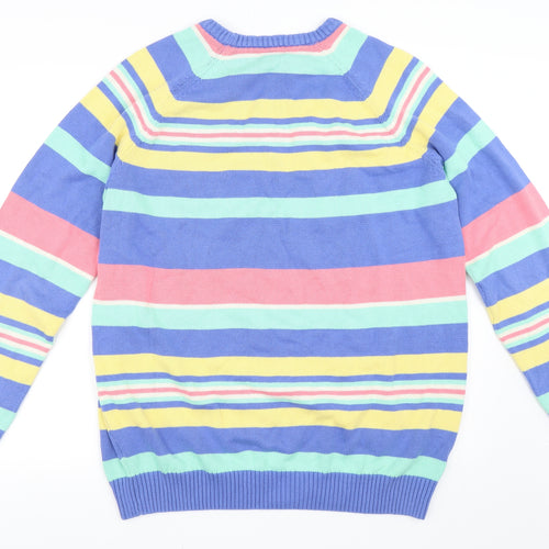 Cotton Traders Mens Multicoloured Striped  Pullover Jumper Size XL