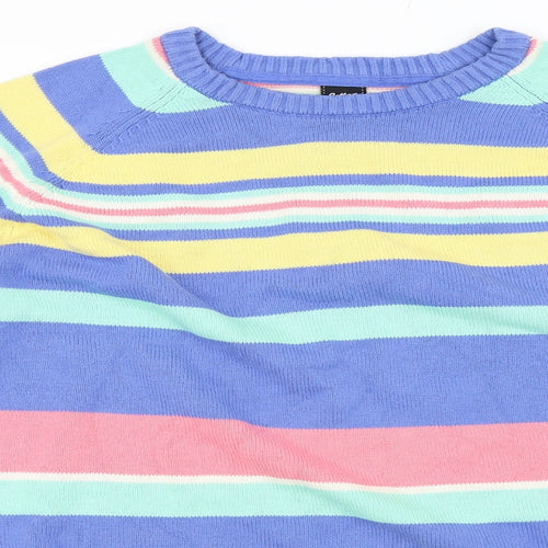 Cotton Traders Mens Multicoloured Striped  Pullover Jumper Size XL