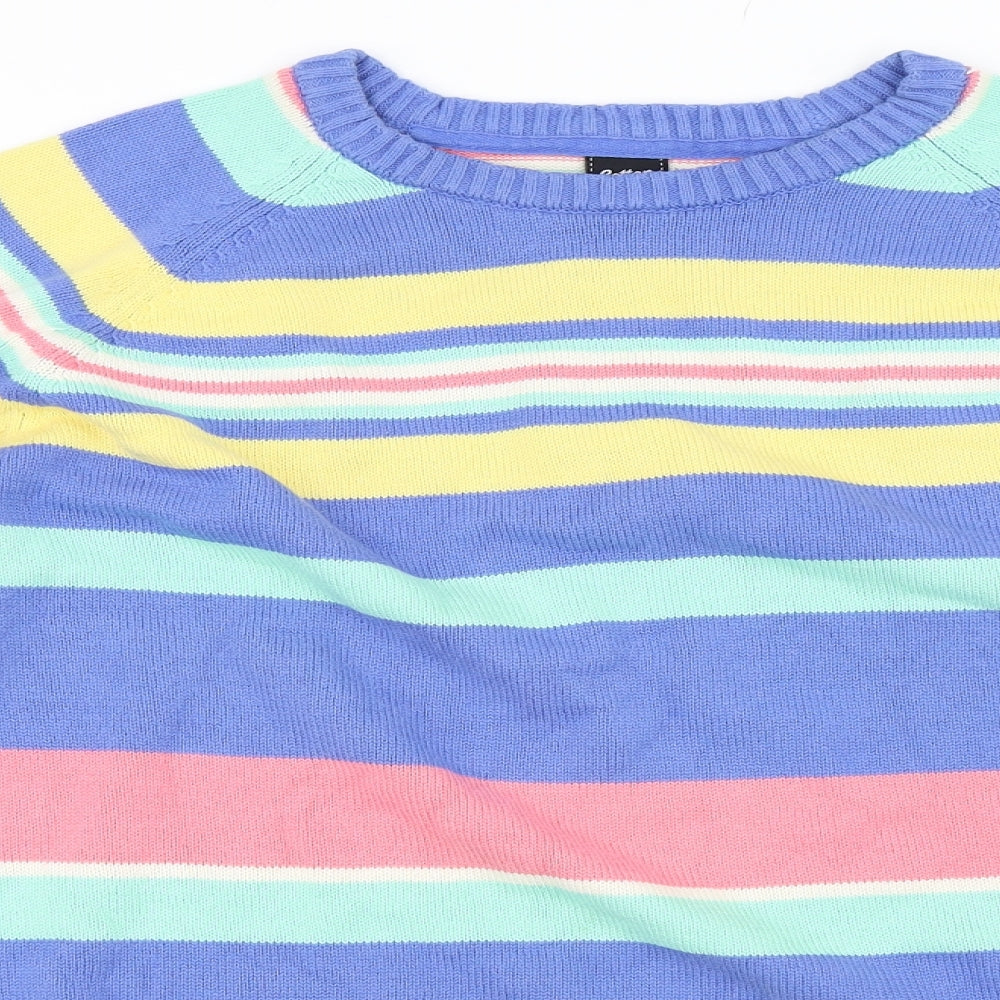 Cotton Traders Mens Multicoloured Striped  Pullover Jumper Size XL