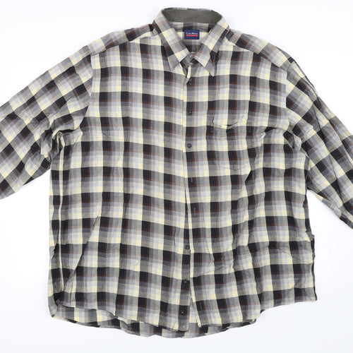 Casa Moda Mens Beige Check   Button-Up Size 3XL