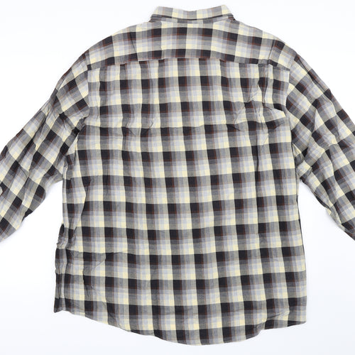 Casa Moda Mens Beige Check   Button-Up Size 3XL