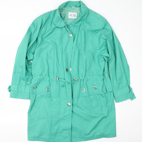 House of Fraser Womens Green   Anorak Coat Size 10