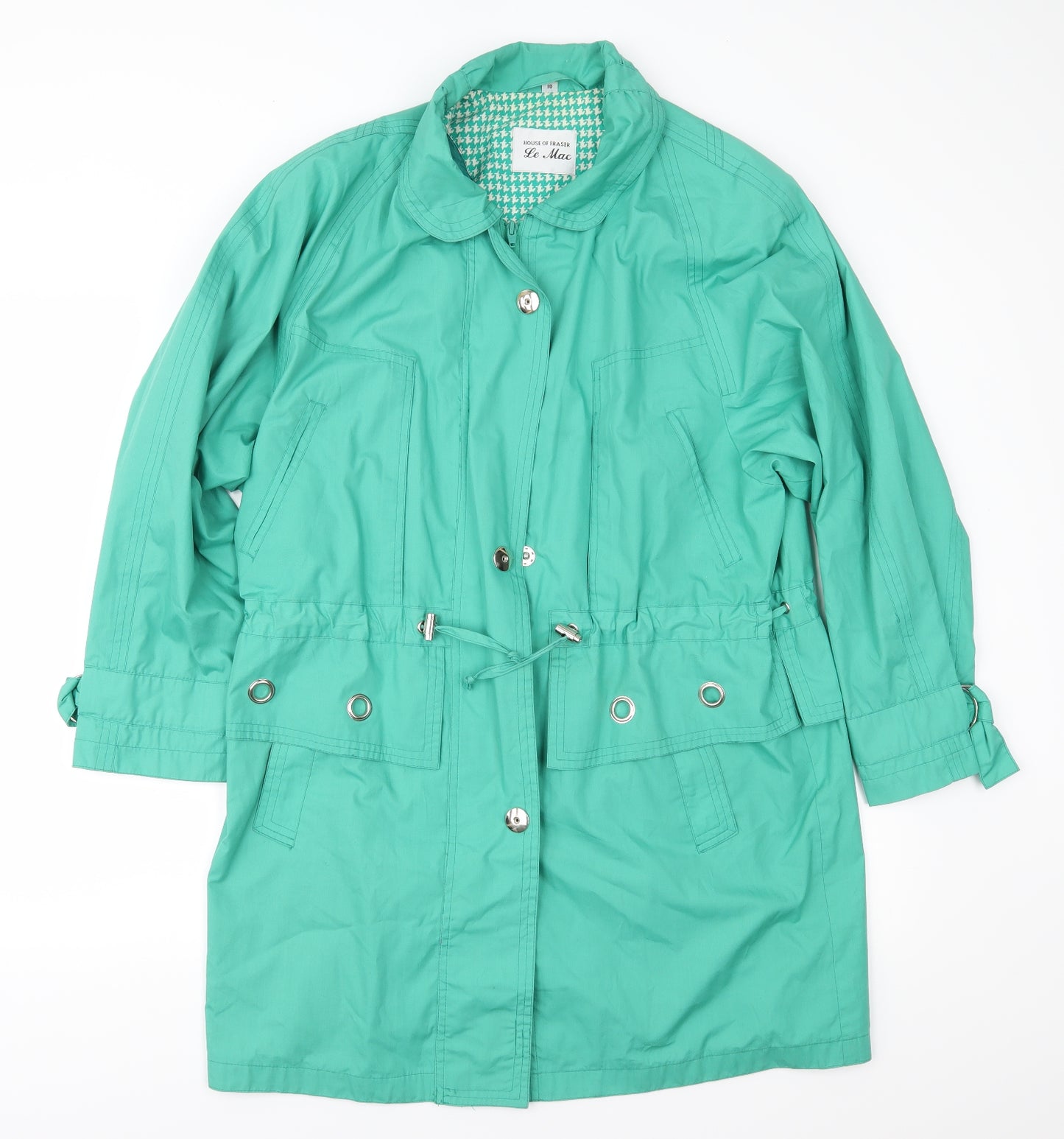 House of Fraser Womens Green   Anorak Coat Size 10
