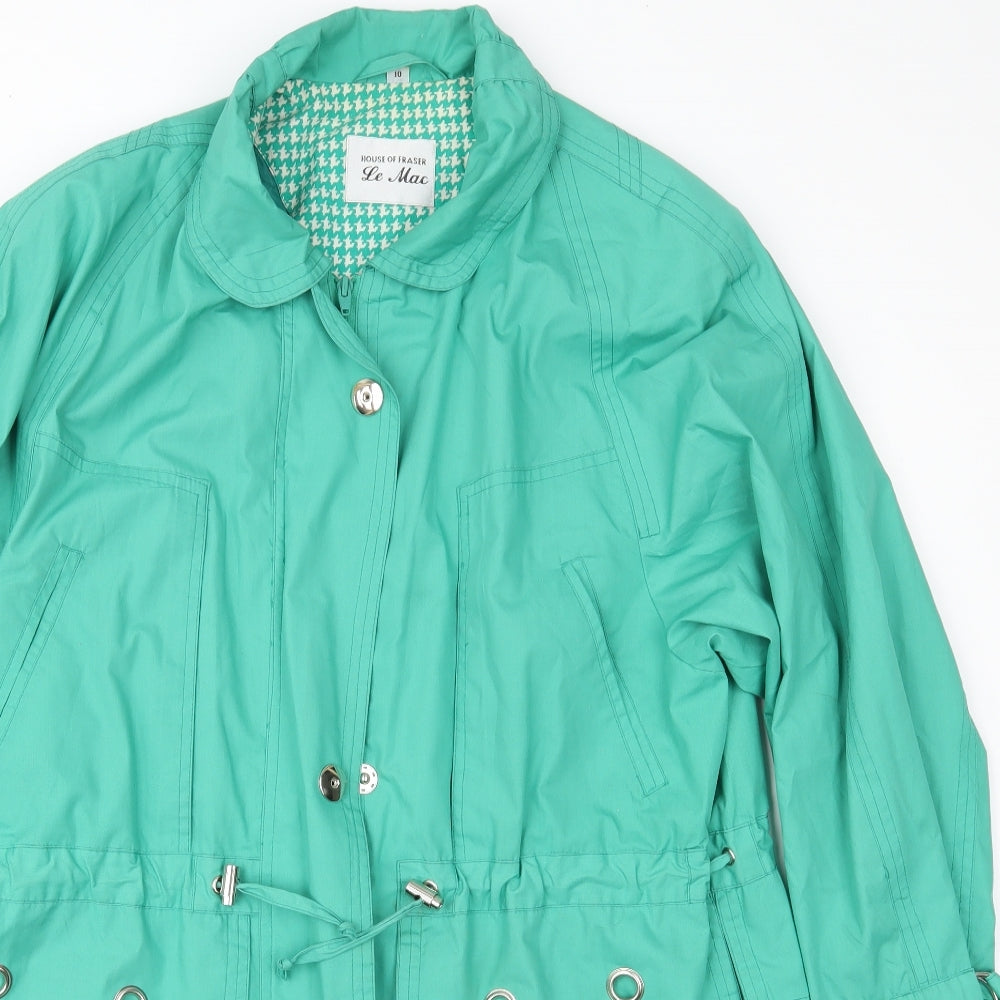 House of Fraser Womens Green   Anorak Coat Size 10