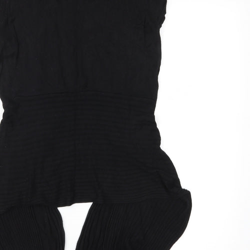 F&F Womens Black  Knit Cardigan Jumper Size 12