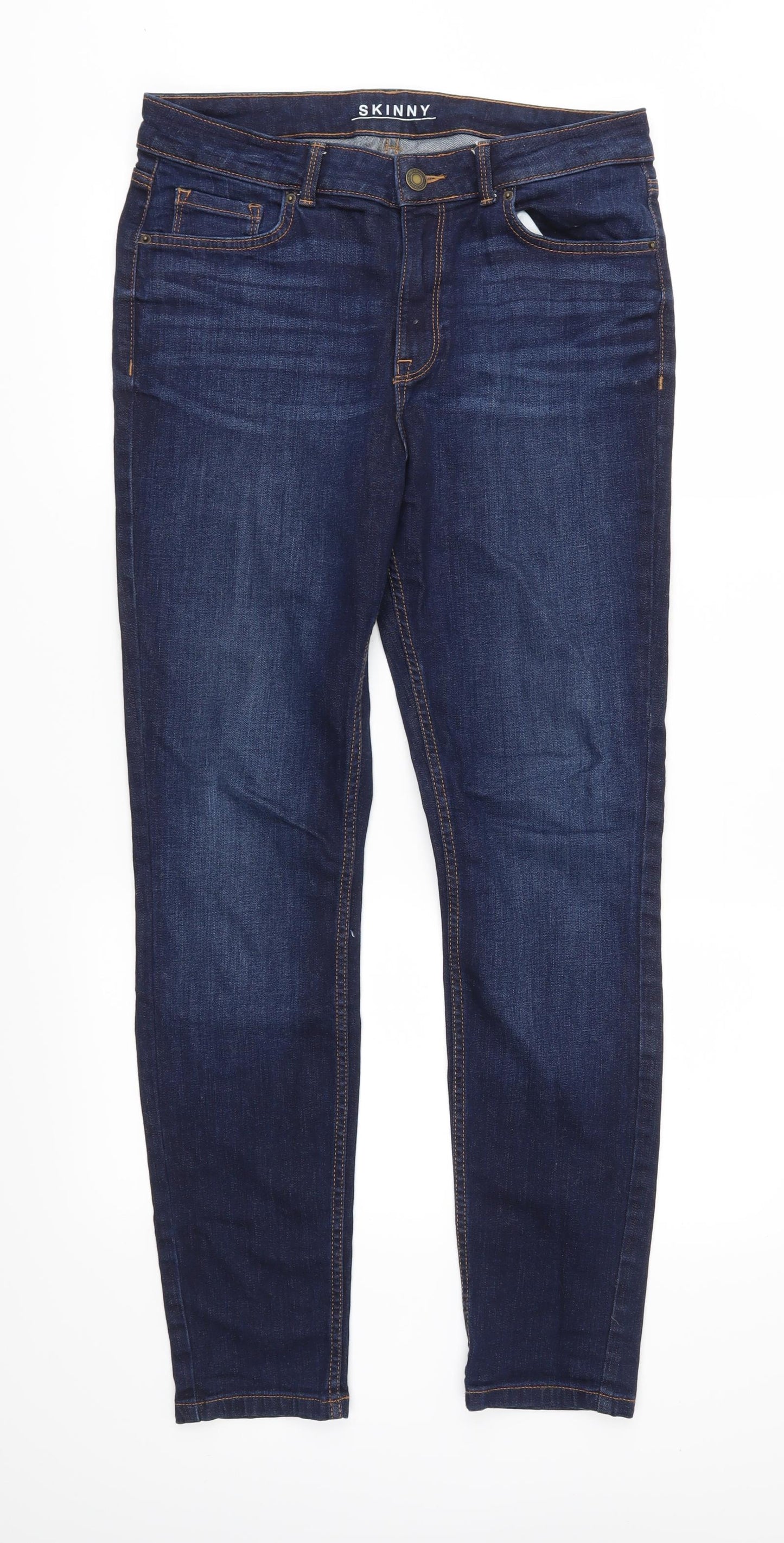Marks and Spencer Womens Blue  Denim Skinny Jeans Size 12 L29 in