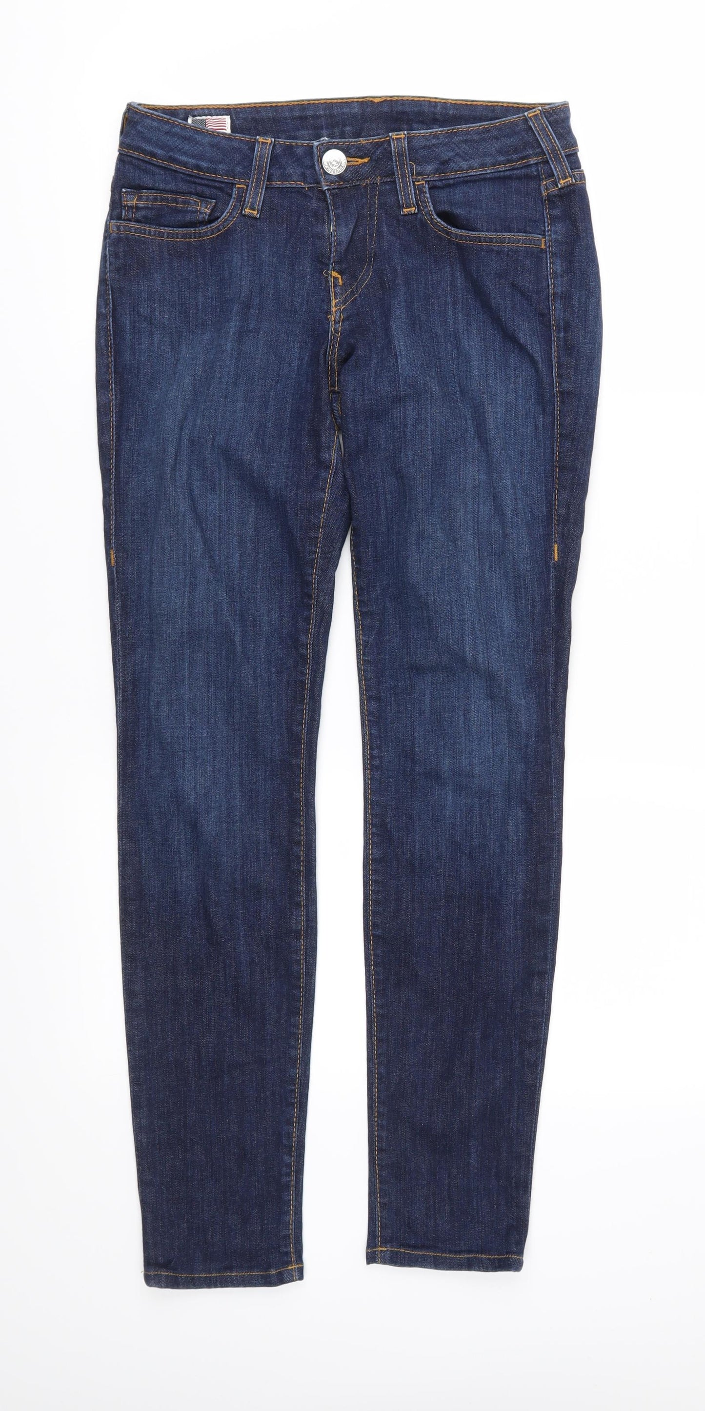 True Religion Womens Blue  Denim Skinny Jeans Size 27 in L30 in