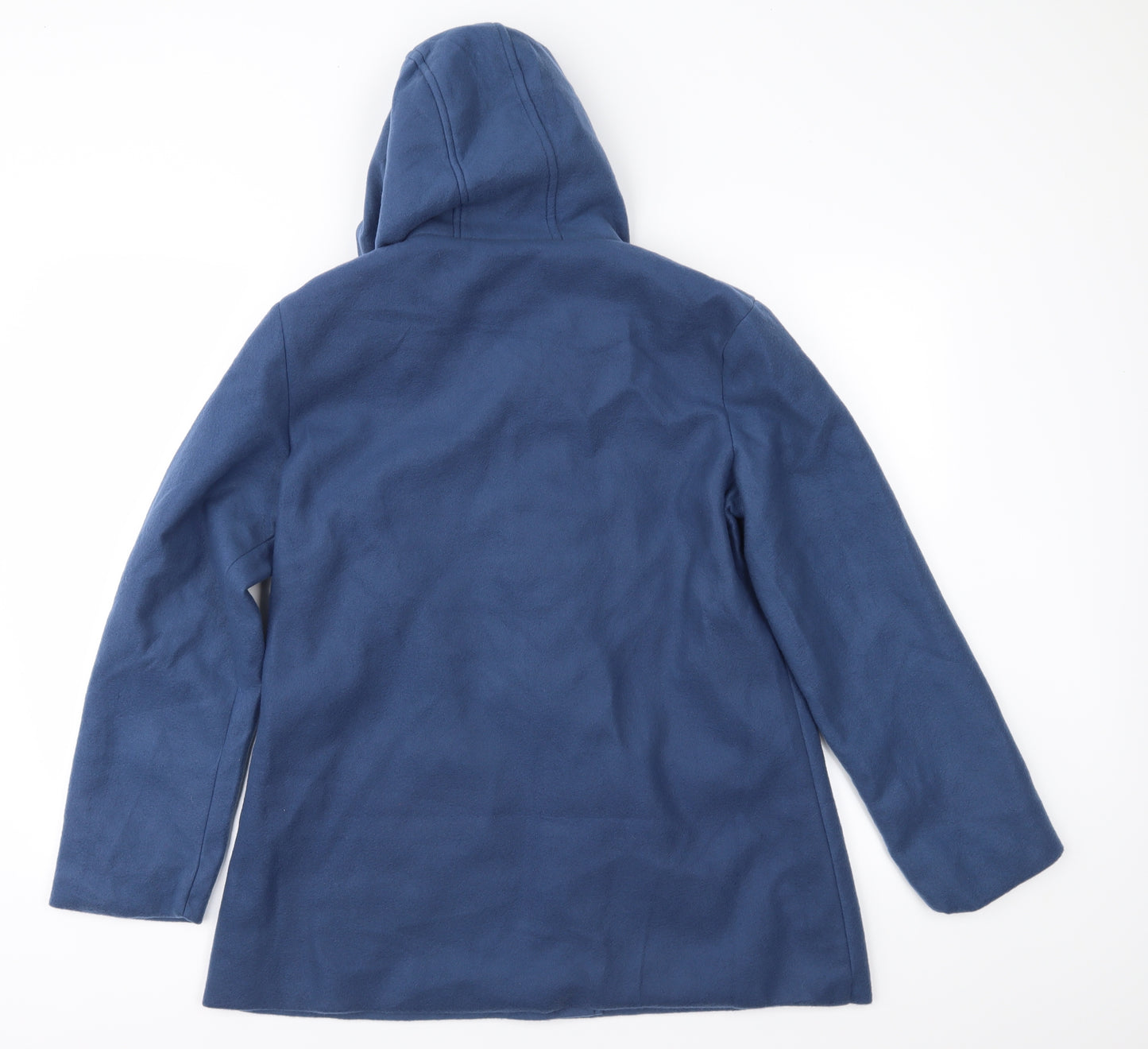 Anne De Lancay Womens Blue  Fleece Parka Coat Size S