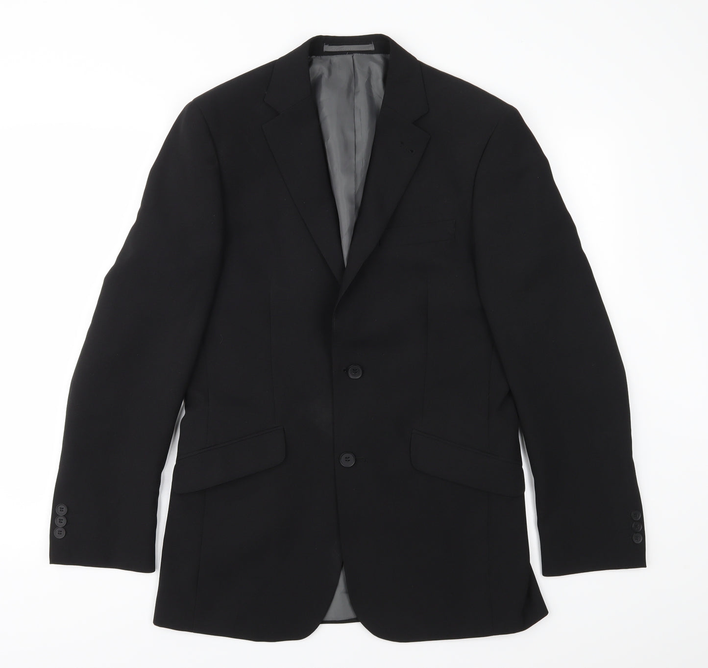George Mens Black   Jacket Suit Jacket Size 36
