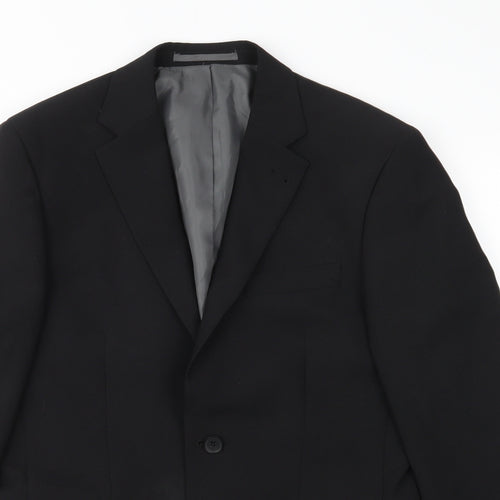 George Mens Black   Jacket Suit Jacket Size 36