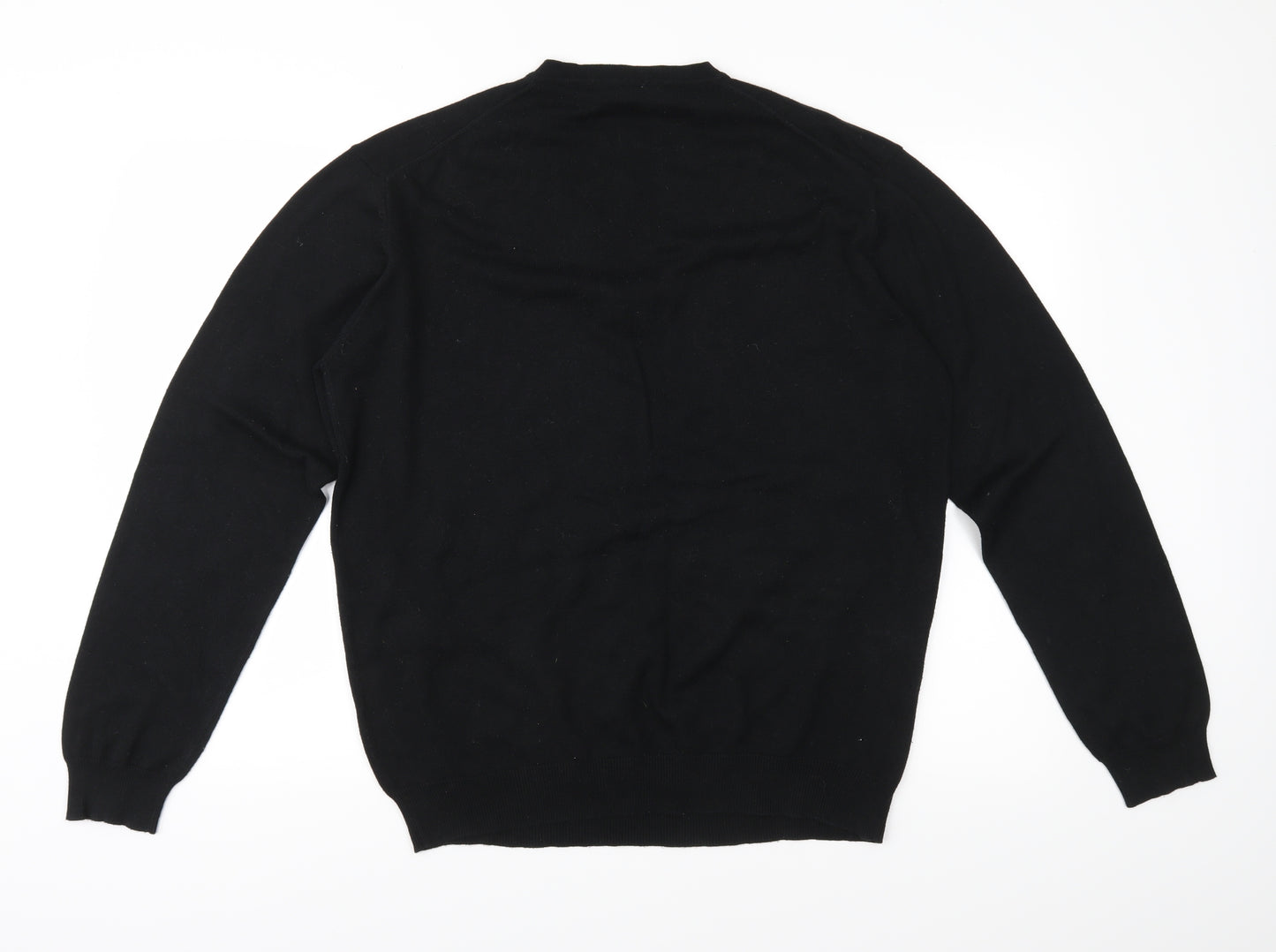 Full Circle Mens Black  Knit Pullover Jumper Size XL