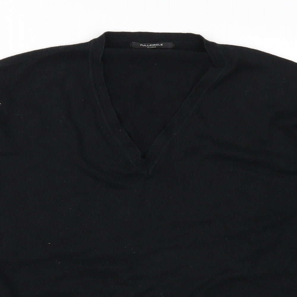 Full Circle Mens Black  Knit Pullover Jumper Size XL