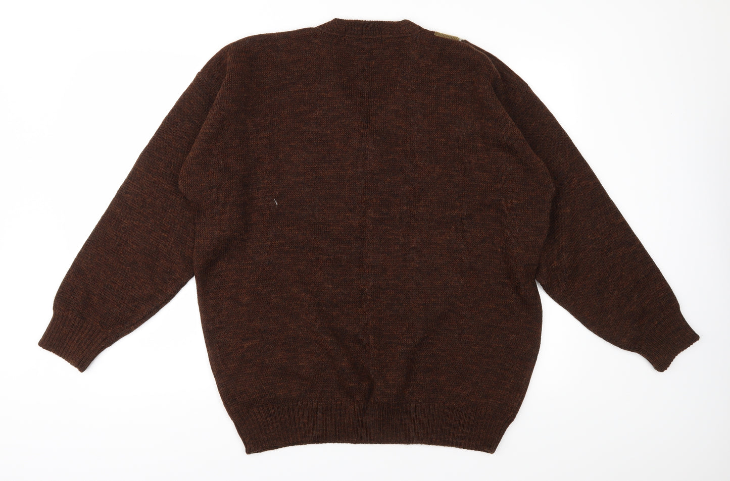 High Profile Mens Brown Argyle/Diamond Knit Pullover Jumper Size XL