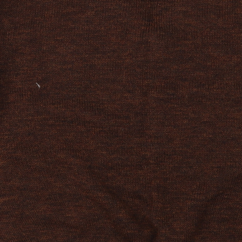 High Profile Mens Brown Argyle/Diamond Knit Pullover Jumper Size XL