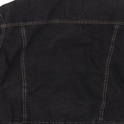 Pull&Bear Womens Black  Denim Jacket  Size S  - Fleece Lined