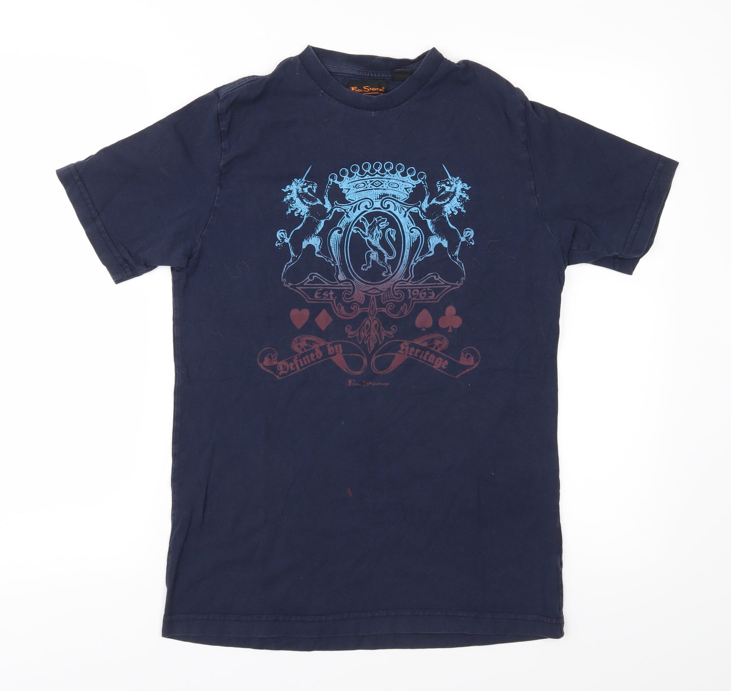 Ben Sherman Mens Blue  Jersey  T-Shirt Size S