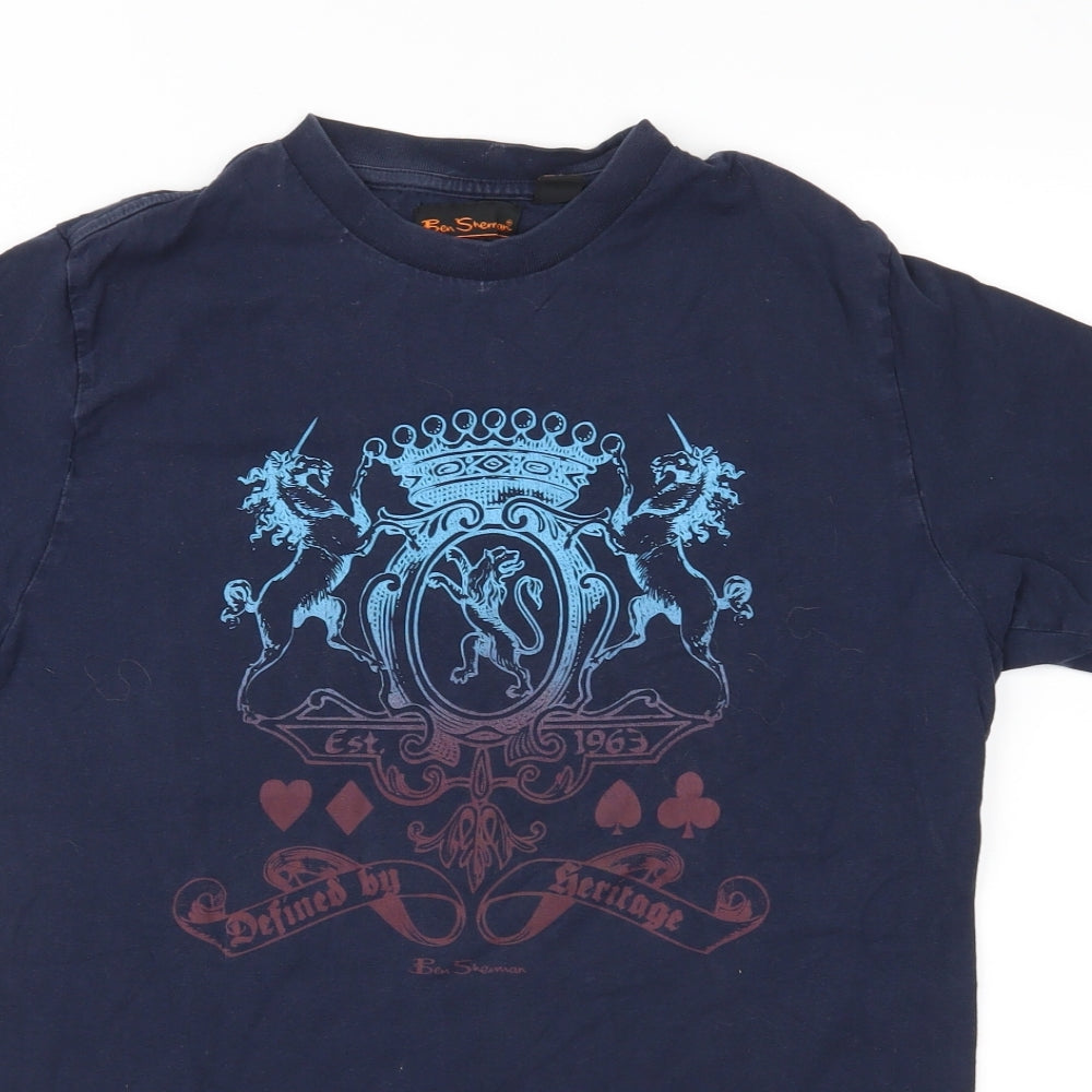 Ben Sherman Mens Blue  Jersey  T-Shirt Size S