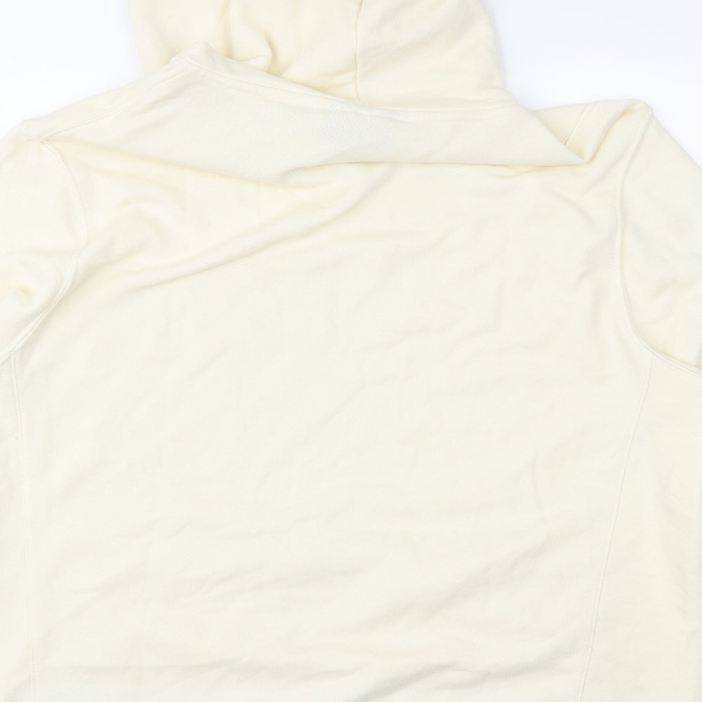 H&M Mens Ivory  Jersey Pullover Hoodie Size XL