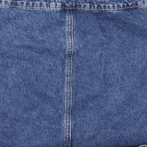 Denim & Co. Womens Blue  Denim A-Line Skirt Size 10