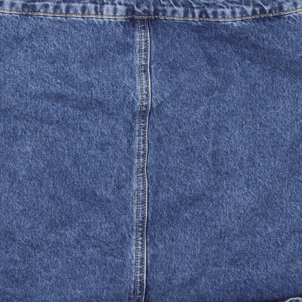 Denim & Co. Womens Blue  Denim A-Line Skirt Size 10