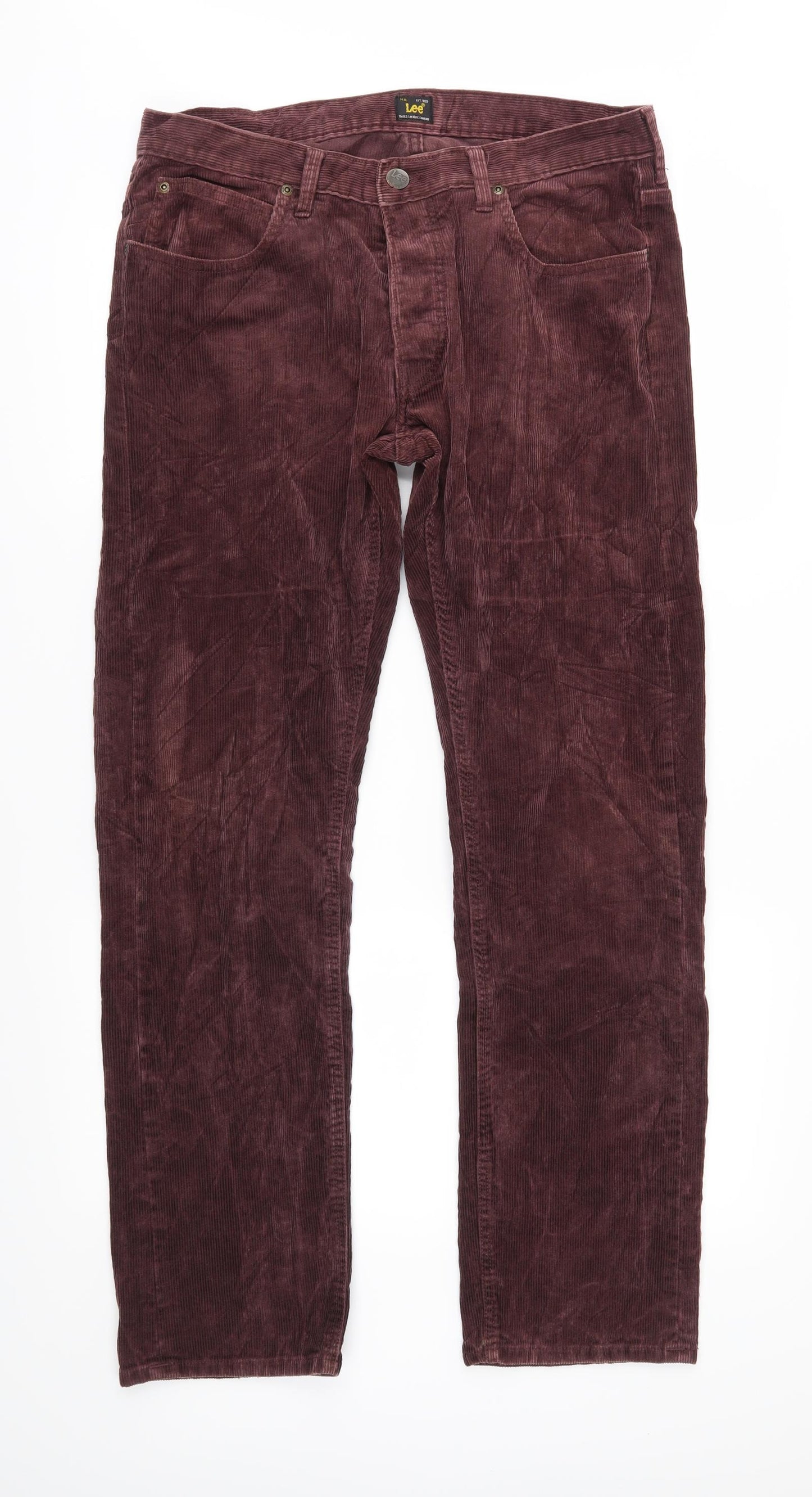Lee Mens Brown  Corduroy Trousers  Size 34 in L32 in