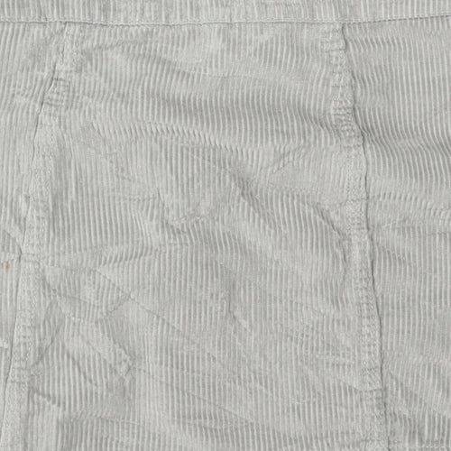 Denim & Co. Womens Green  Corduroy A-Line Skirt Size 8