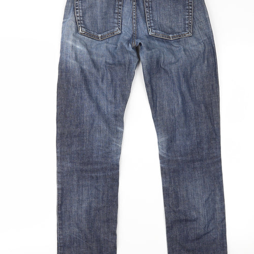 J Crew Mens Blue  Denim Straight Jeans Size 27 in L29 in