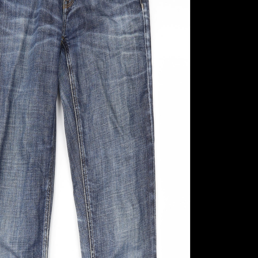J Crew Mens Blue  Denim Straight Jeans Size 27 in L29 in