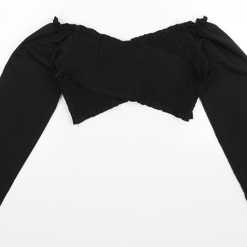 Nasty Gal Womens Black   Cropped Blouse Size 6