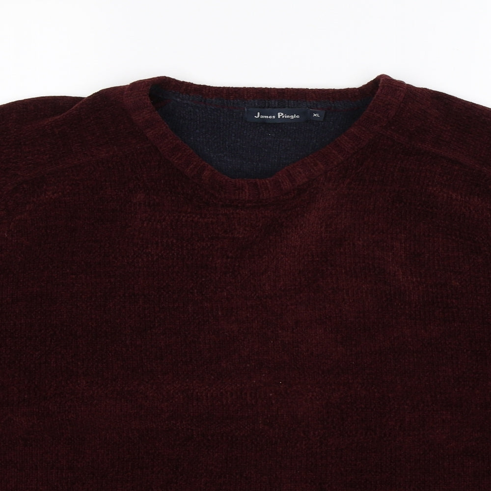 James Pringle Mens Brown  Knit Pullover Jumper Size XL