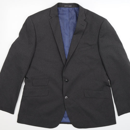 Taylor & Wright Mens Grey Striped  Jacket Suit Jacket Size 44